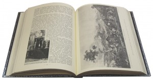 Подарочная книга в развороте Война русского народа с Наполеоном 1812 года