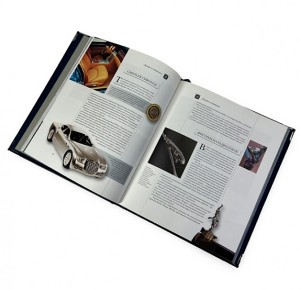 разворот иллюстрированного подарочного издания "Автомобили мира. Самые красивые и знаменитые"