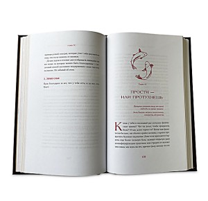 Разворот подарочной книги НИ СЫ с главой - Прости или протухнешь