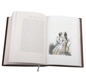 Эксклюзивная книга в развернутом виде с иллюстрациями Разворот эксклюзивной книги "Жизнь Арсеньева"